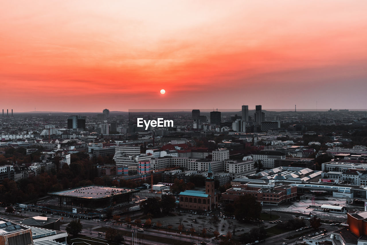 Cityscape at sunset