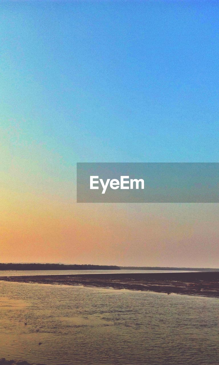 SCENIC VIEW OF BEACH AGAINST CLEAR SKY