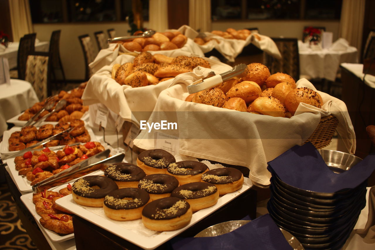 High angle view of food for sale