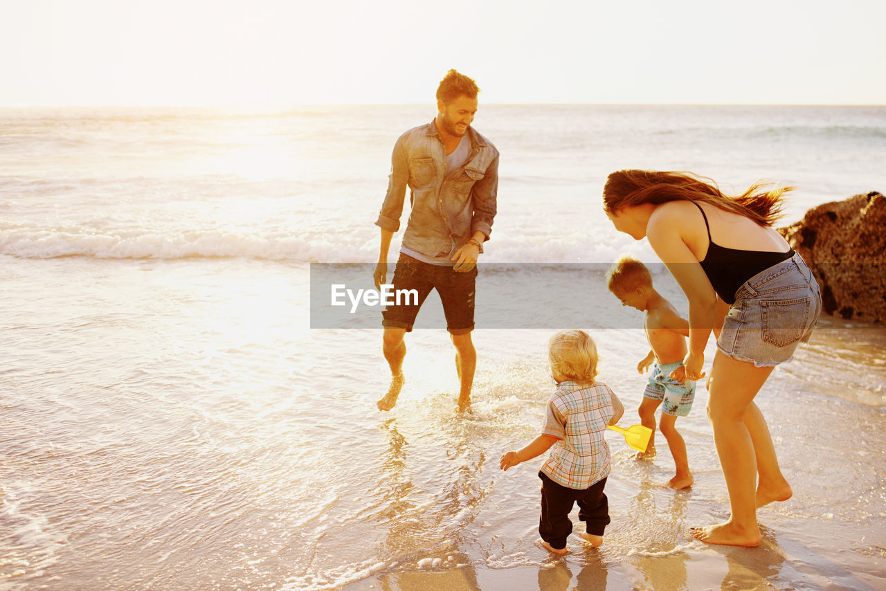 Group of people on beach