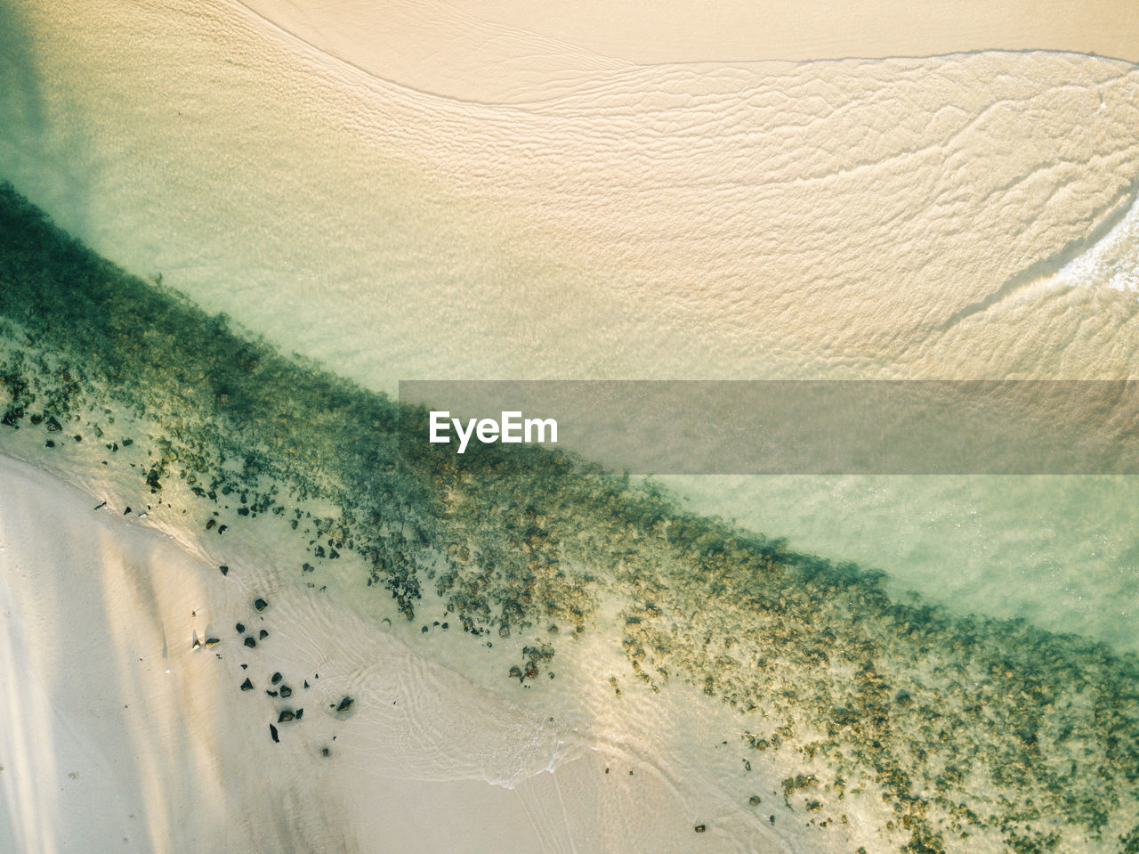 High angle view of beach
