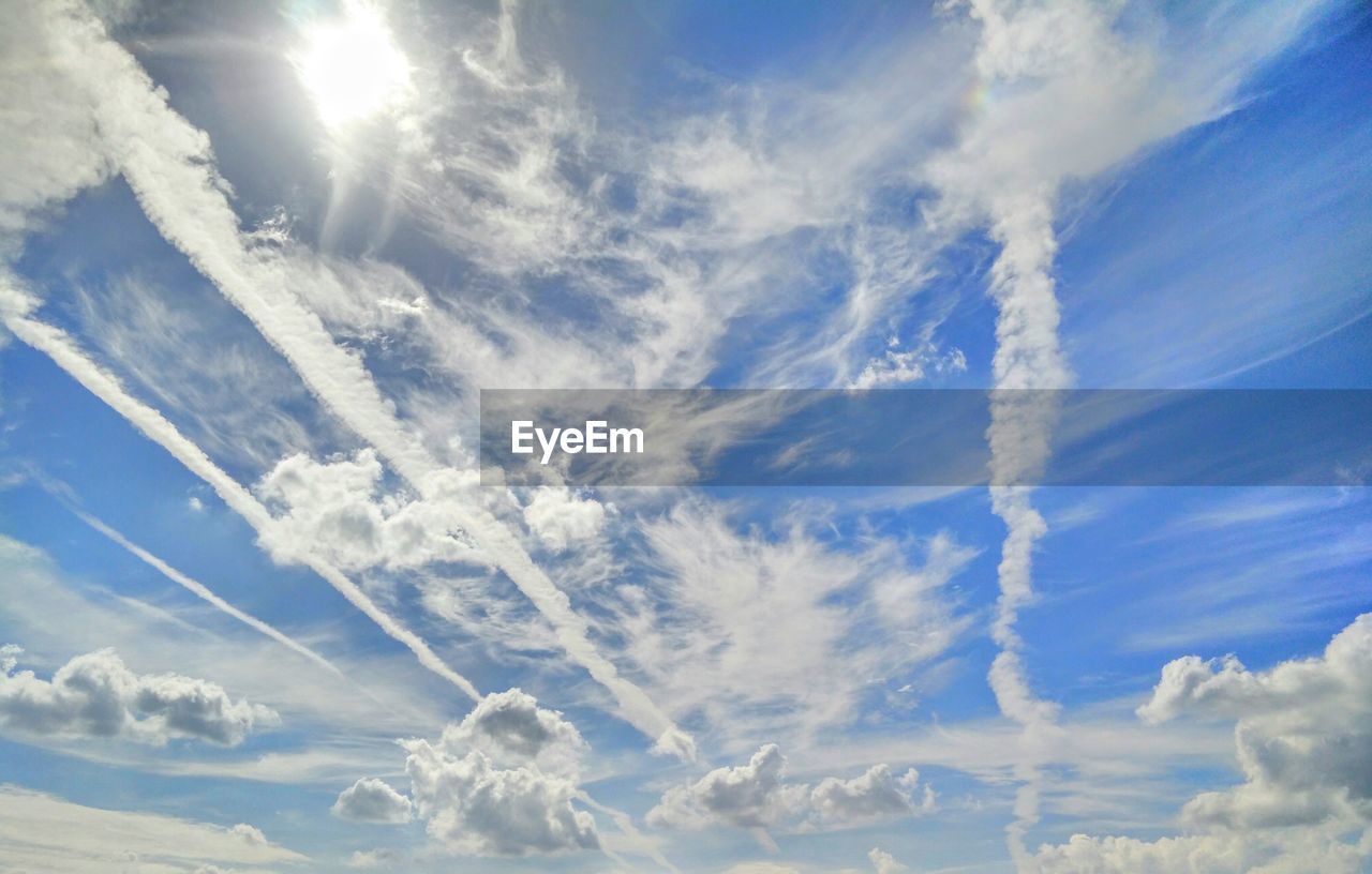 Low angle view of cloudy sky