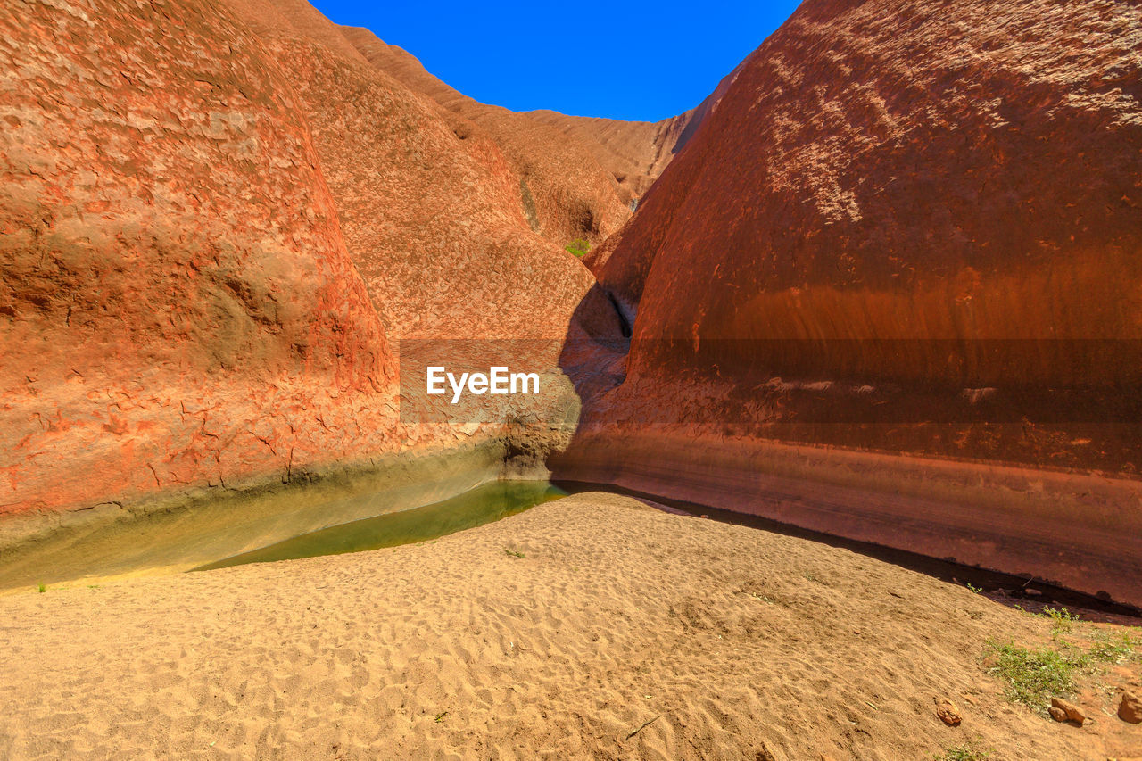 SCENIC VIEW OF ROCK FORMATION IN WATER
