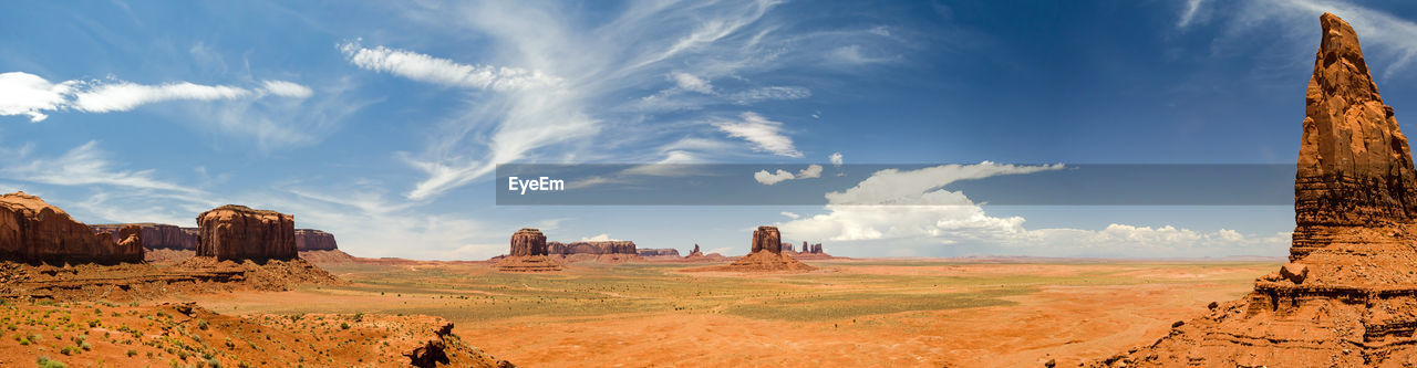 PANORAMIC VIEW OF TOURISTS ON LANDSCAPE AGAINST SKY