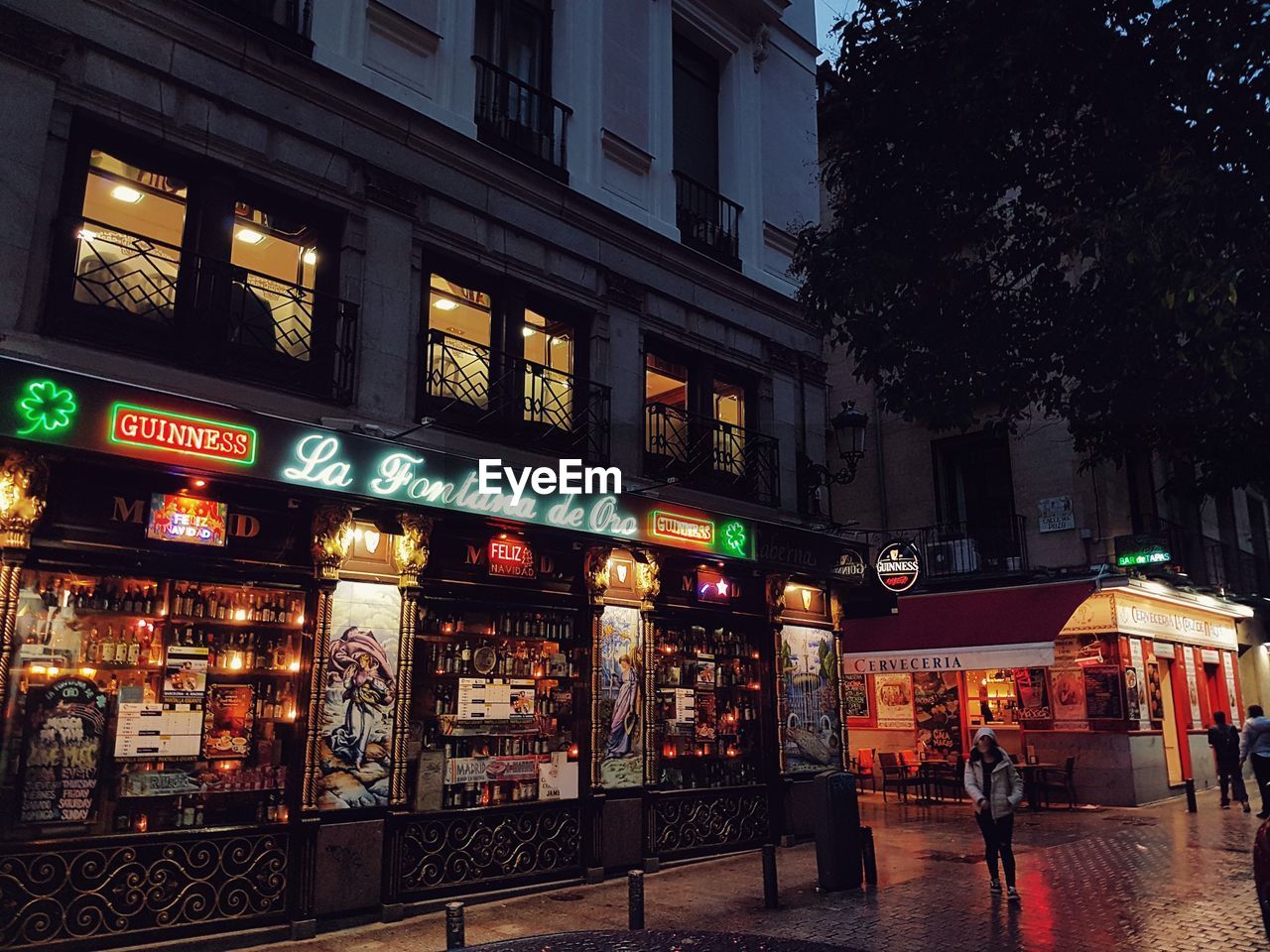 ILLUMINATED BUILDING AT NIGHT