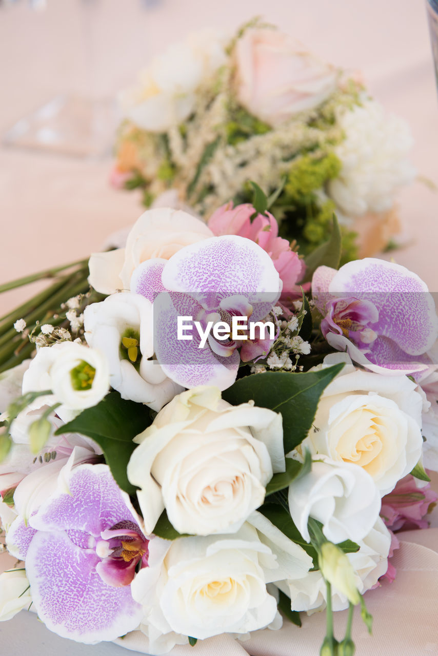 CLOSE-UP OF ROSES WITH FLOWERS