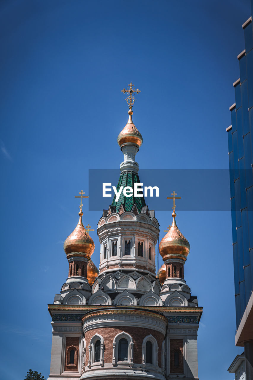 Low angle view of church against sky