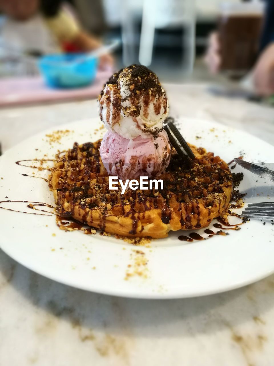 Close-up of dessert in plate