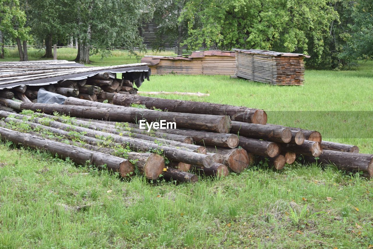 WOOD ON FIELD