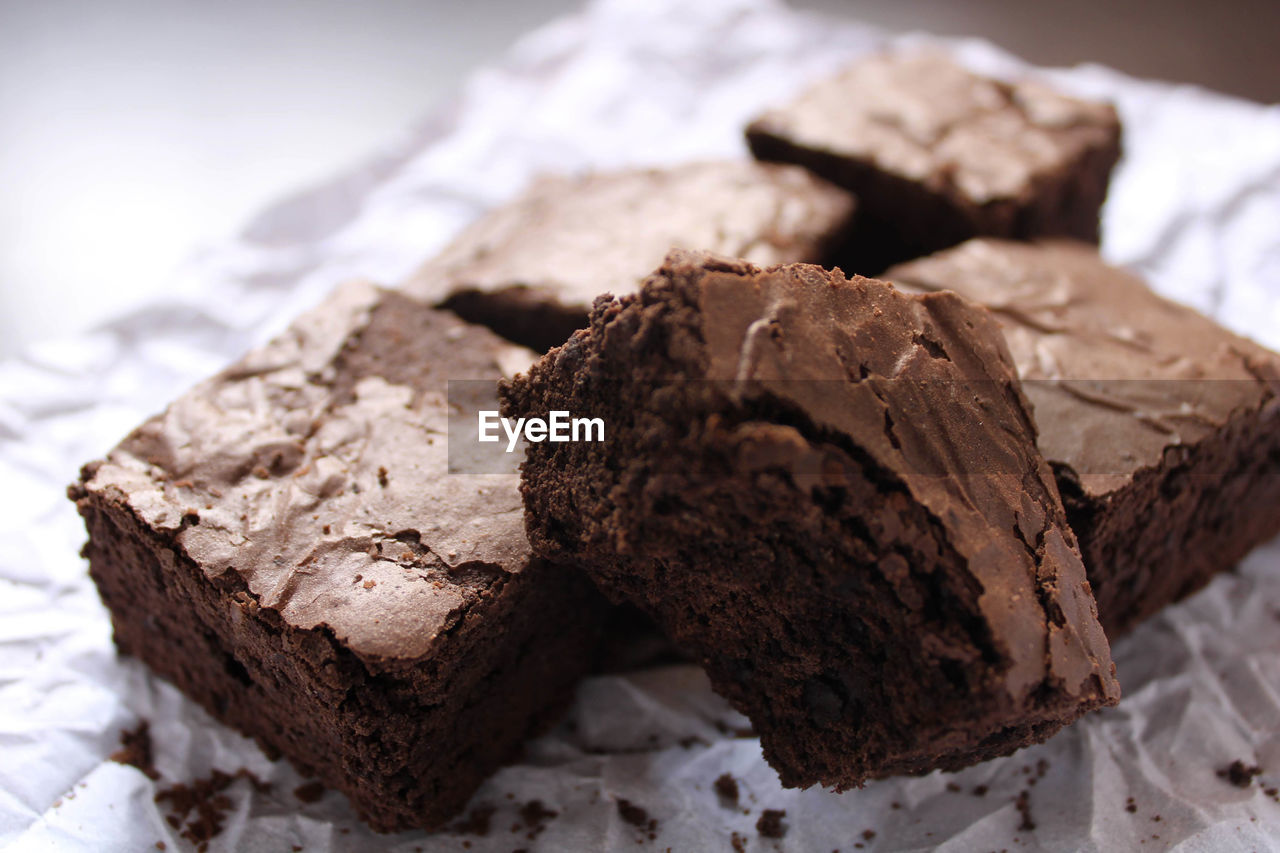 Close-up of chocolate brownie