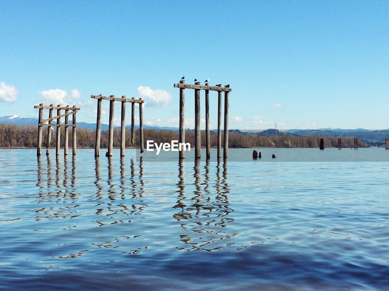 View of jetty in sea