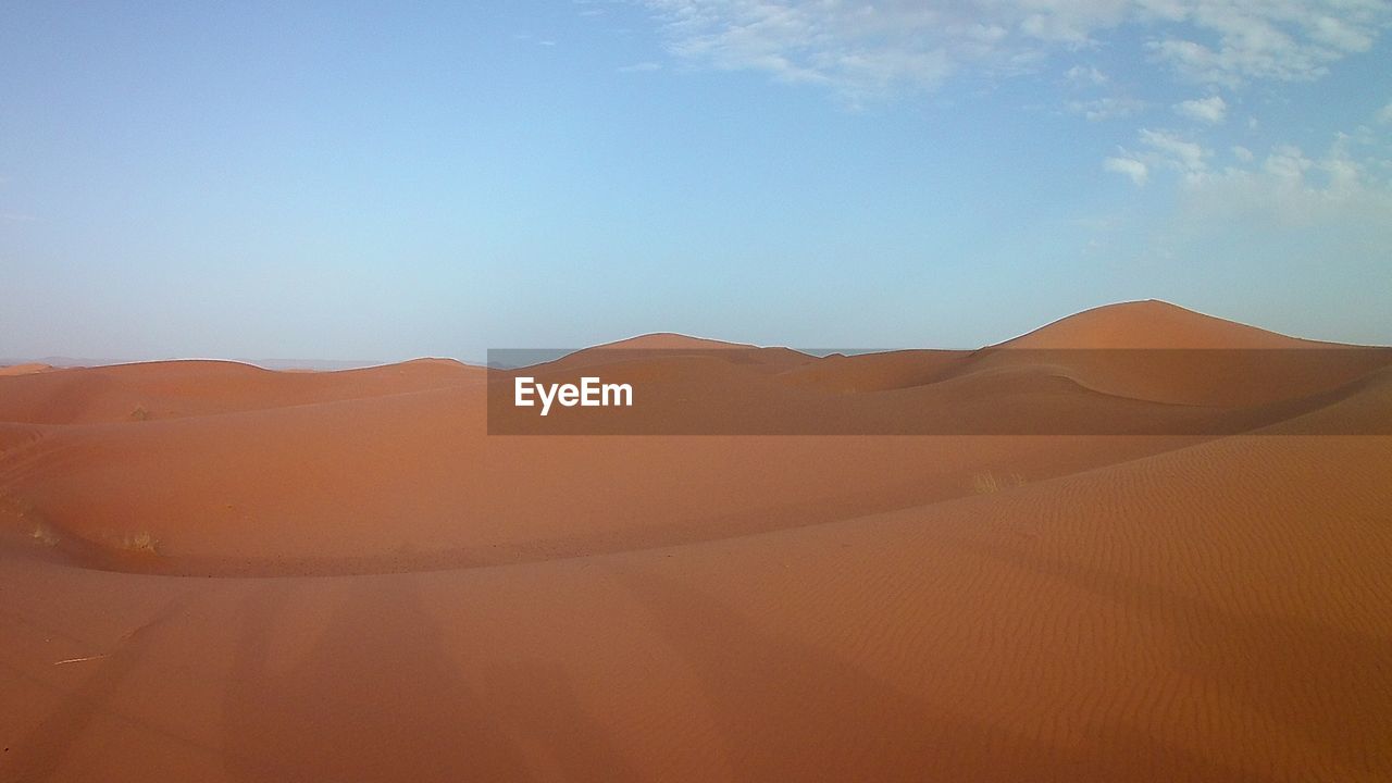 Sand dunes in a desert