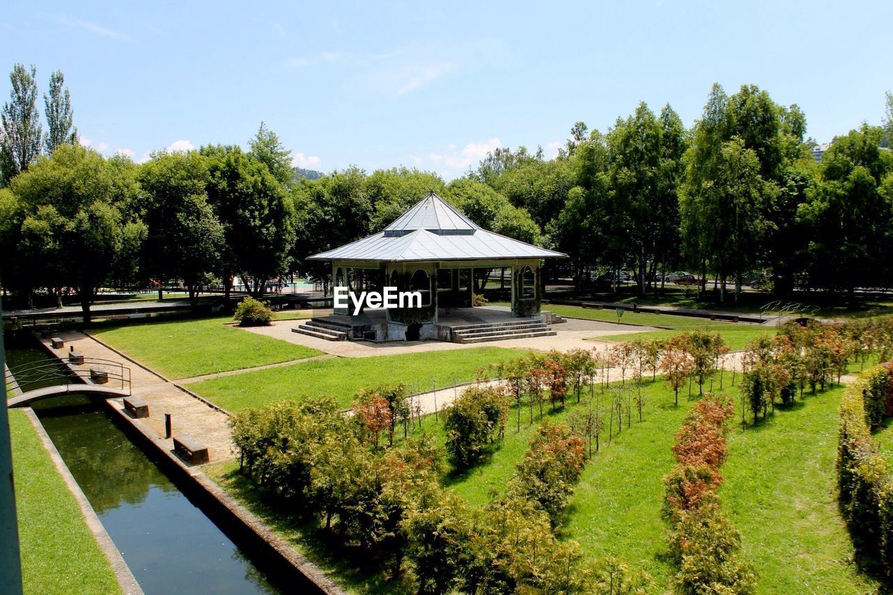 View of gazebo in park