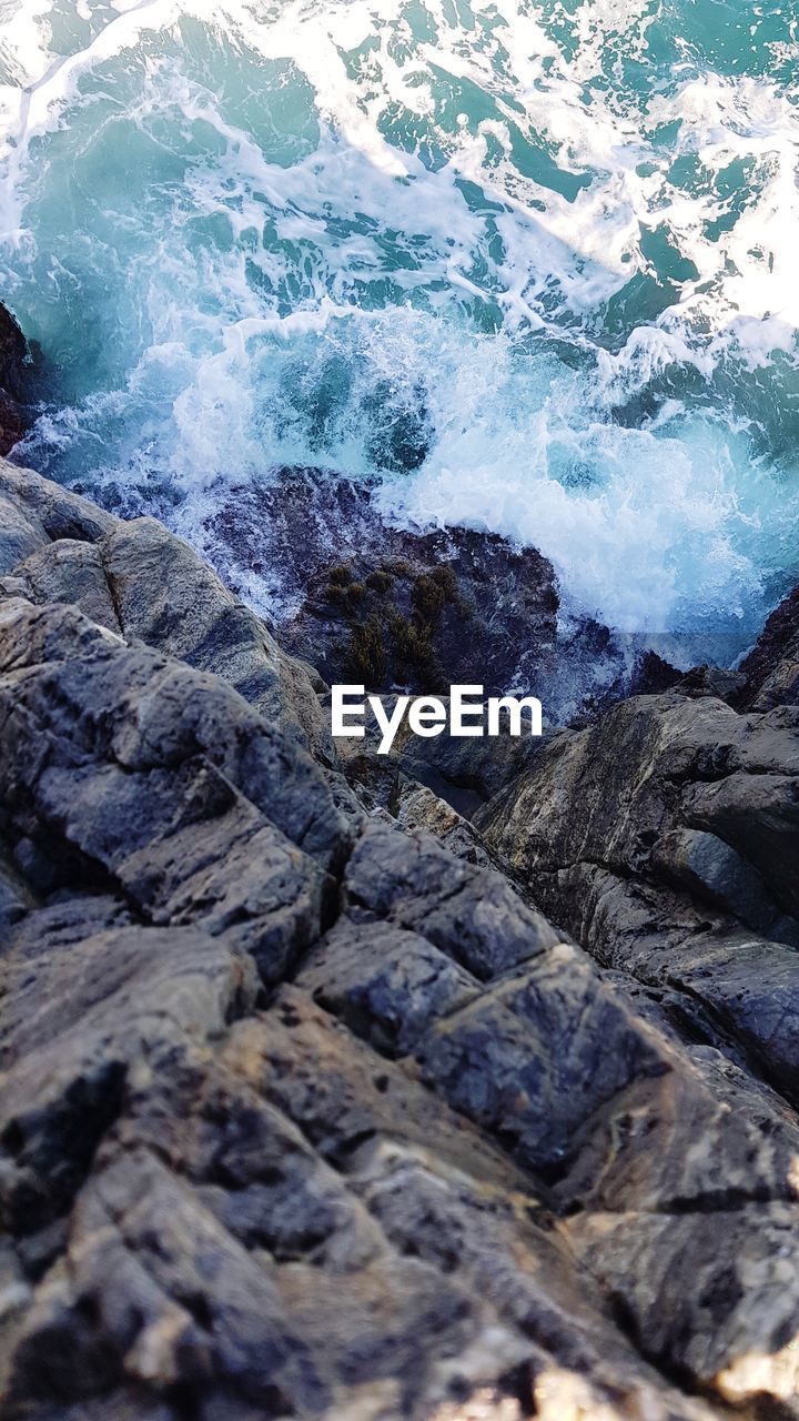 Scenic view of sea waves