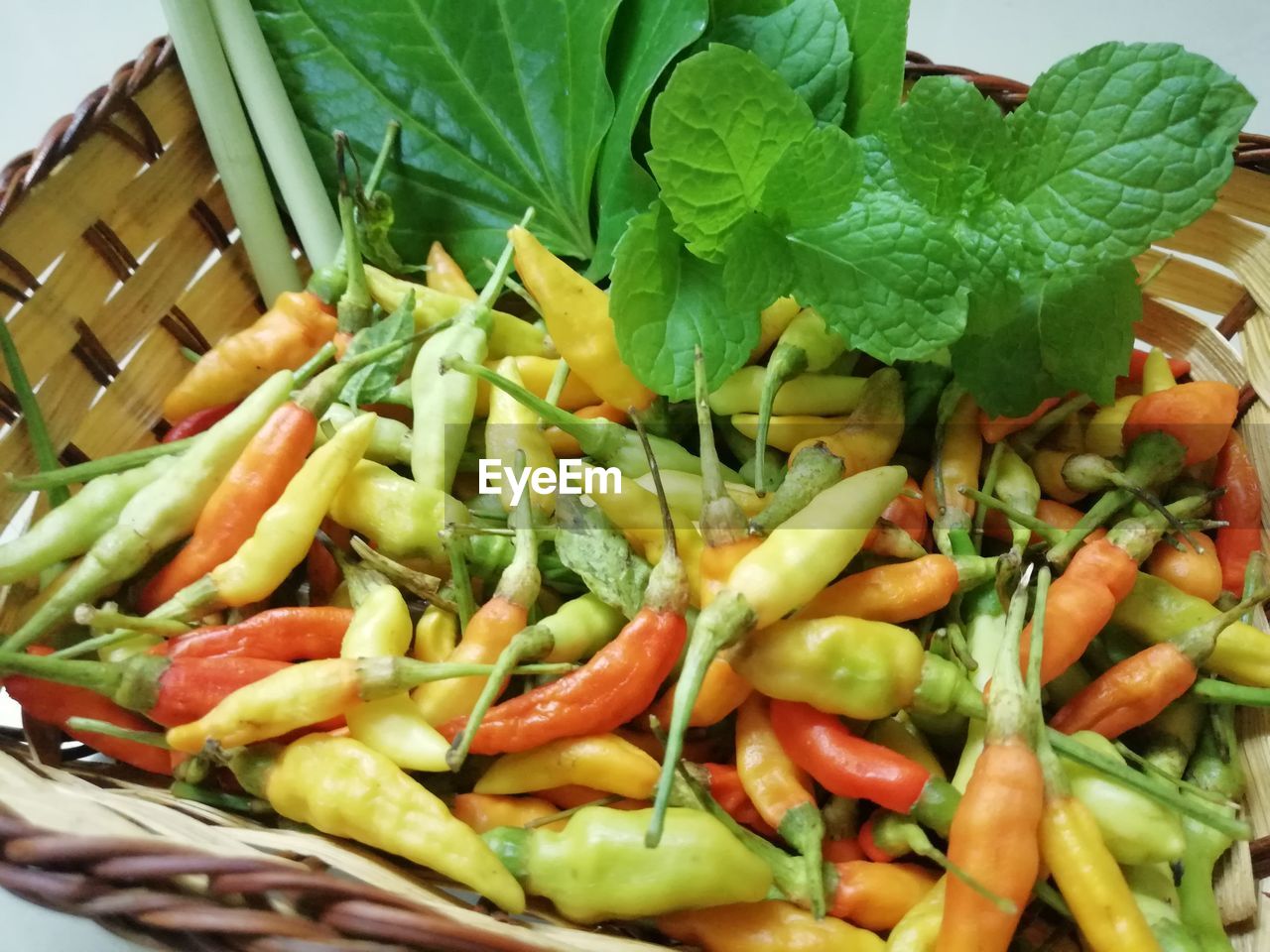 CLOSE-UP OF CHOPPED FRUITS AND VEGETABLES