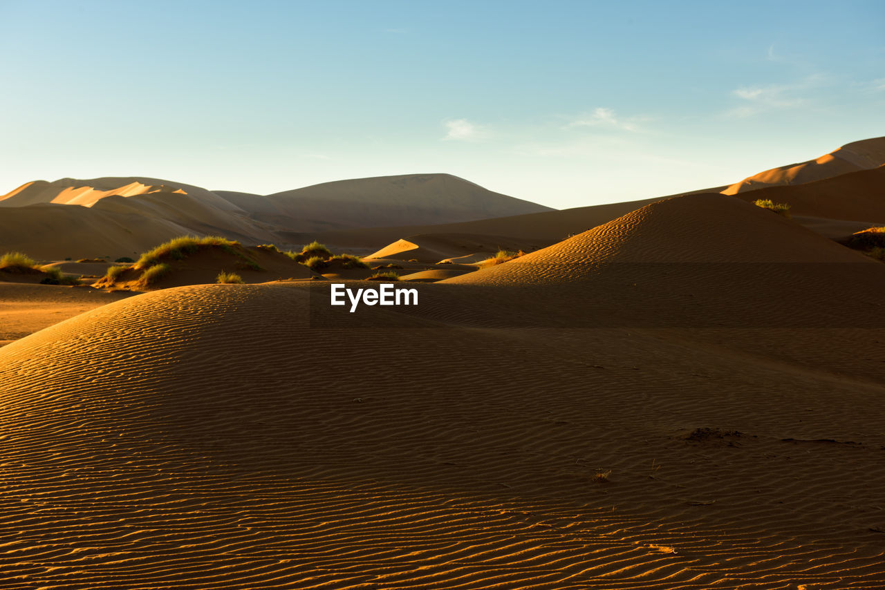 Scenic view of desert against sky