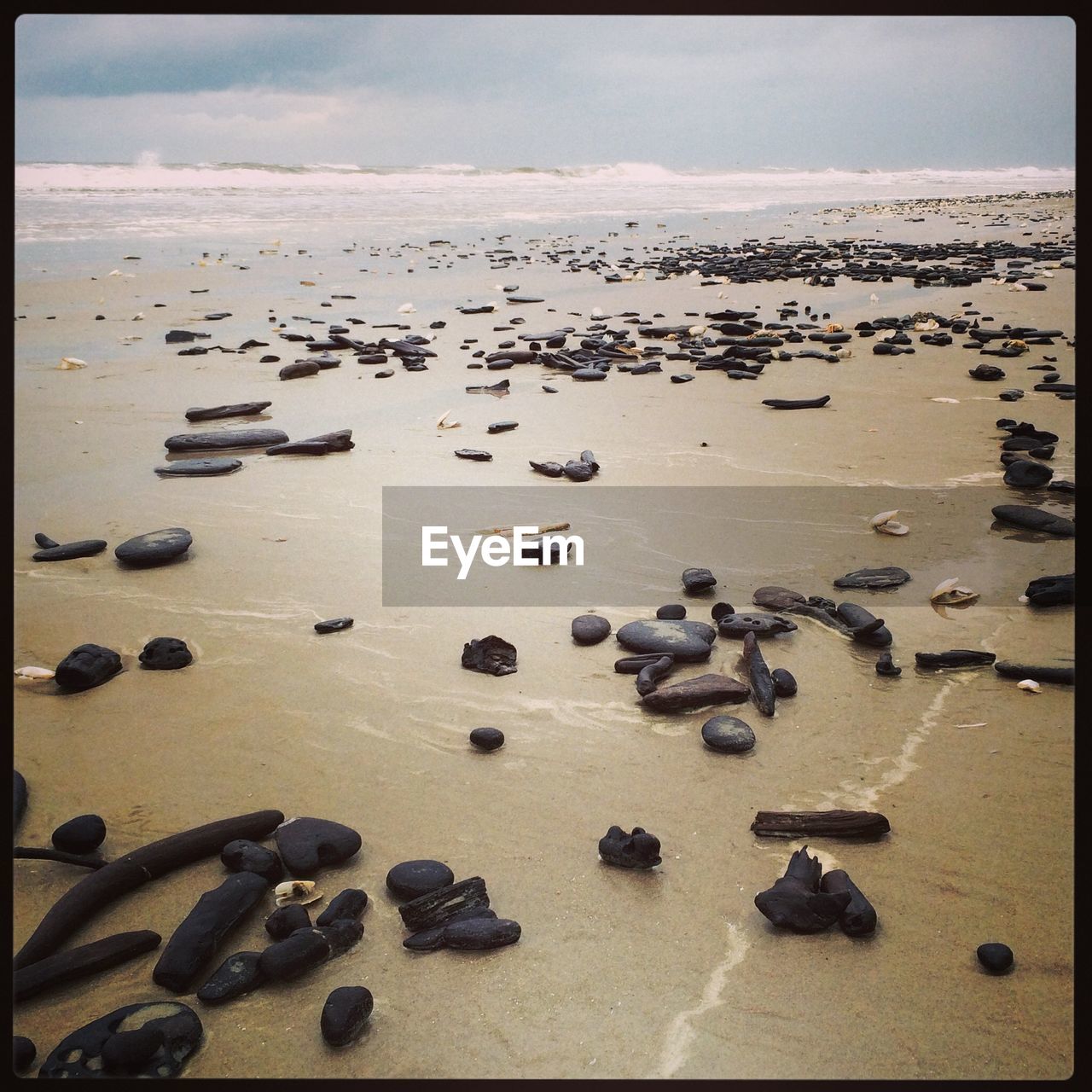 Close up of sand on beach