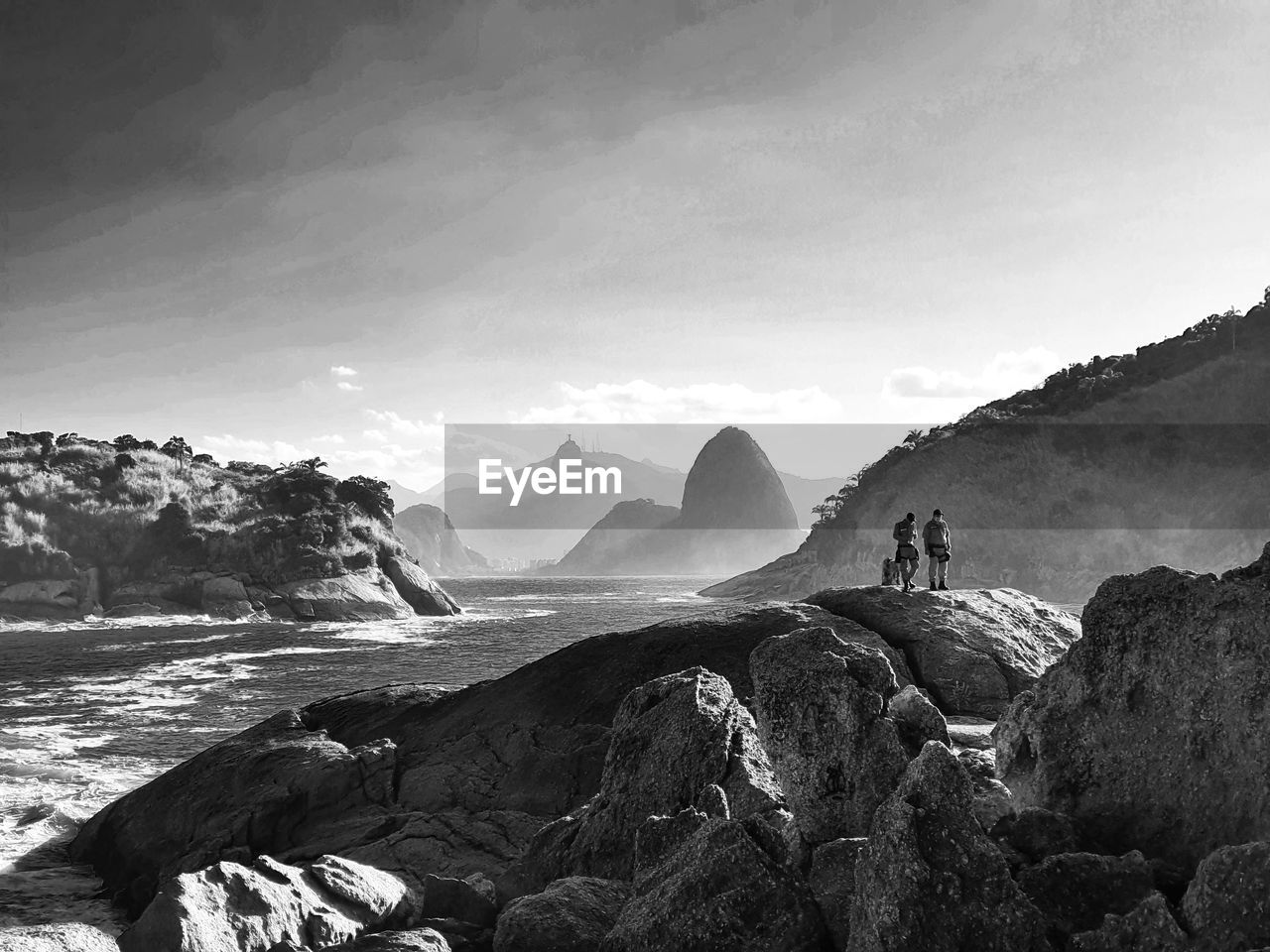 Panoramic view of landscape and mountains against sky