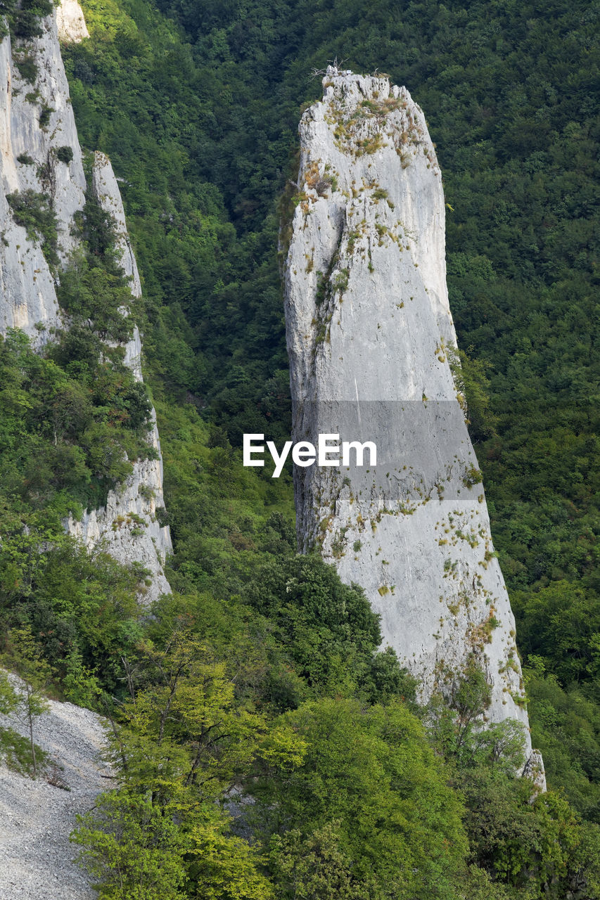 Vela draga canyon and rocks in ucka nature park