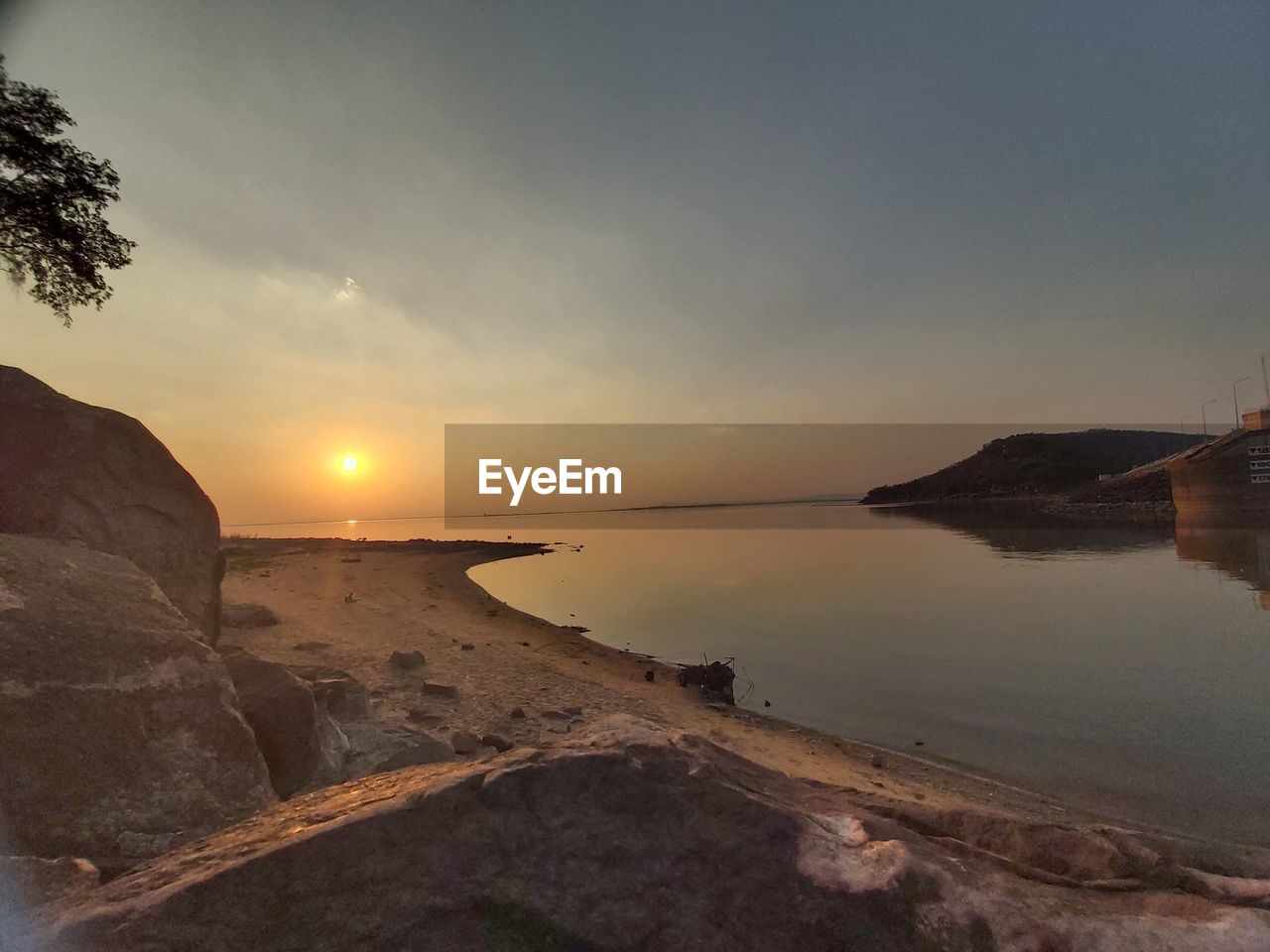 SCENIC VIEW OF SEA DURING SUNSET