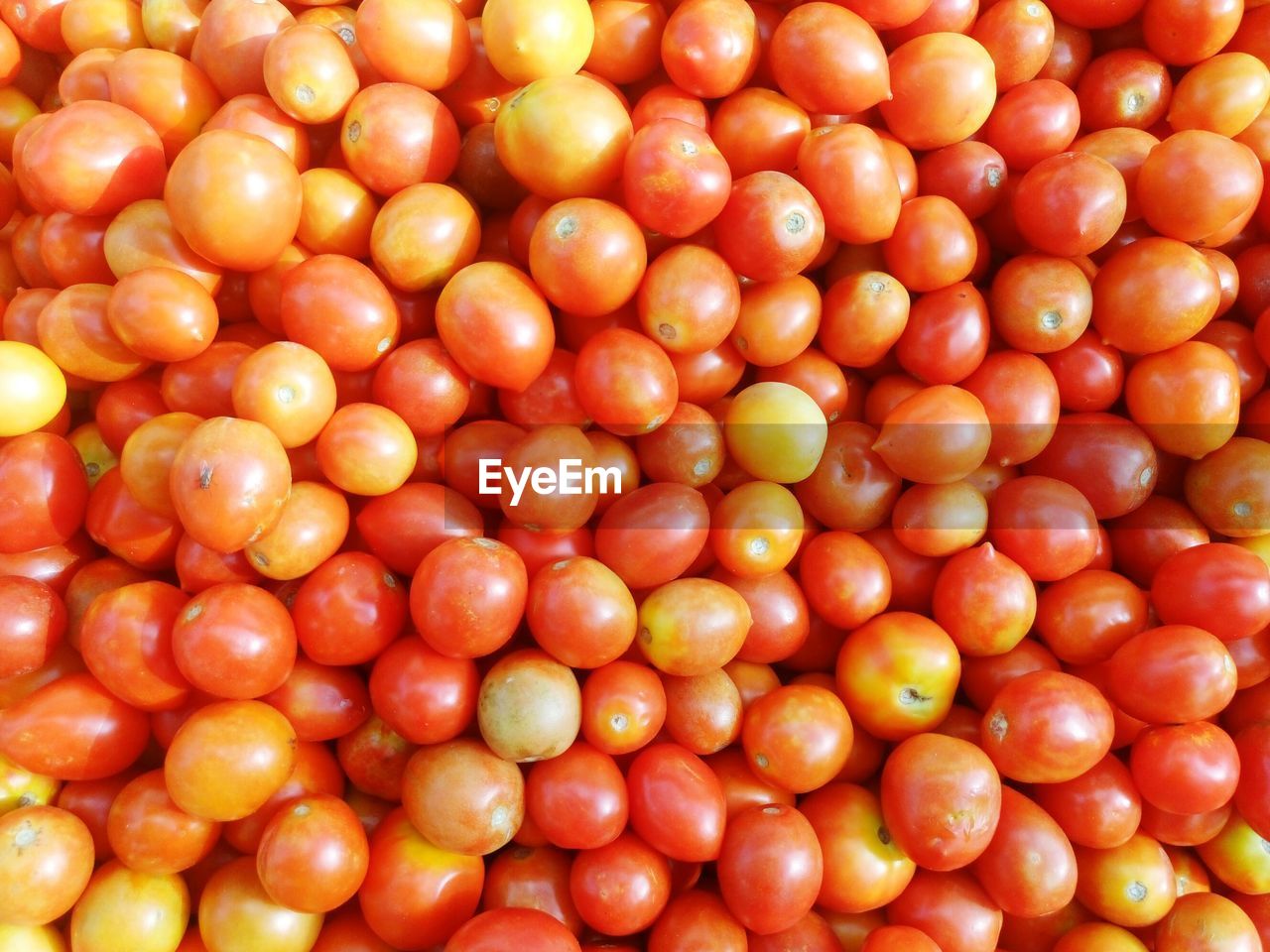 Full frame shot of tomatoes at market stall