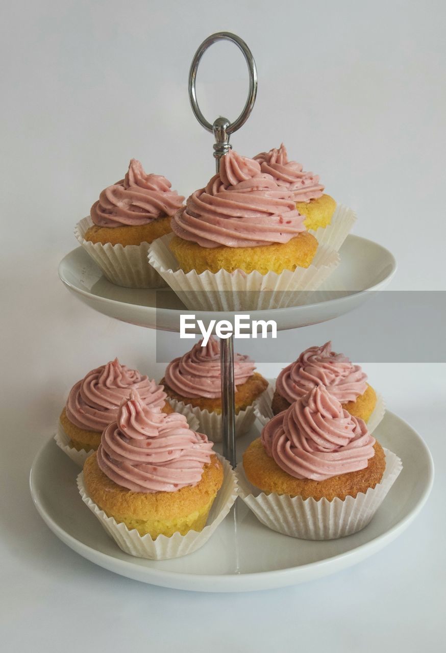 Close-up of cupcakes on table