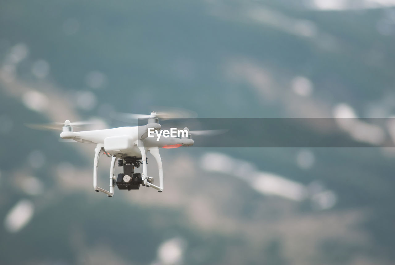 Close-up of drone camera