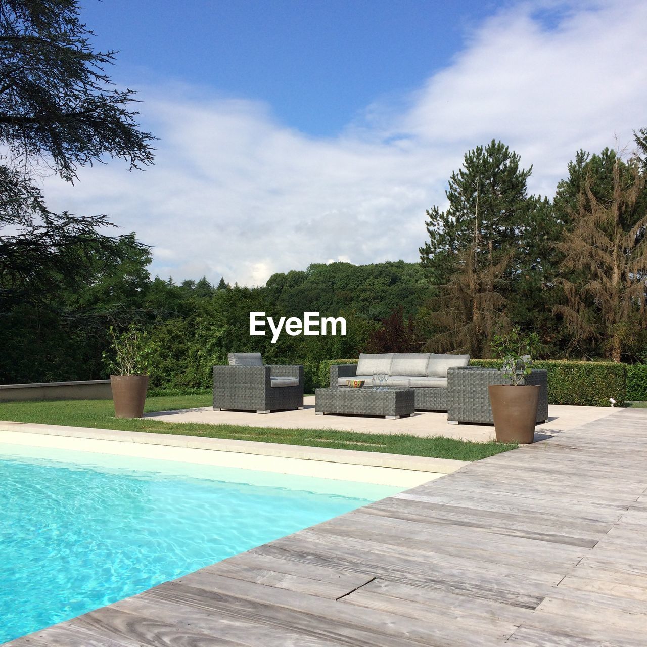 VIEW OF SWIMMING POOL AGAINST SKY