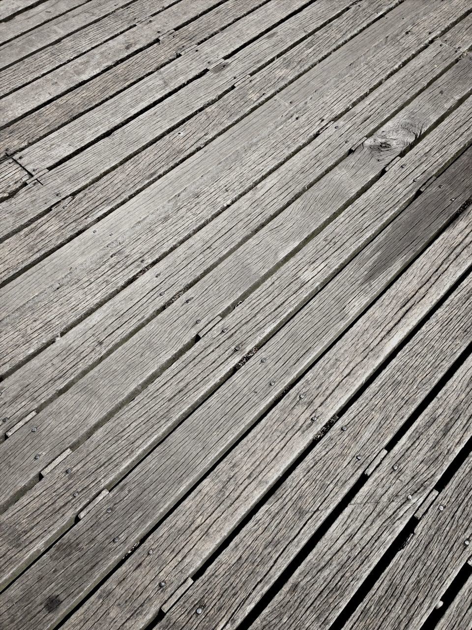 High angle view of wooden pier