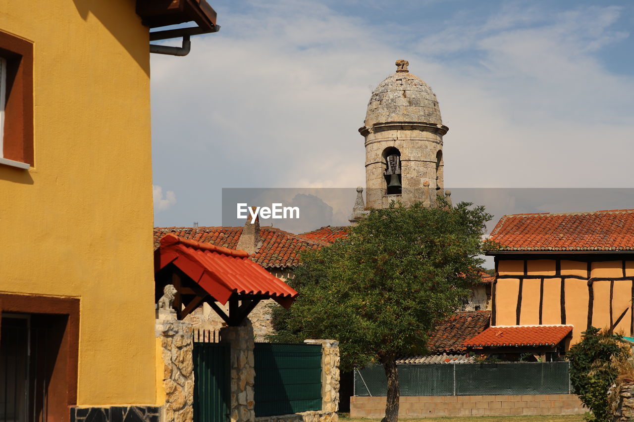 Low angle view of buildings against sky