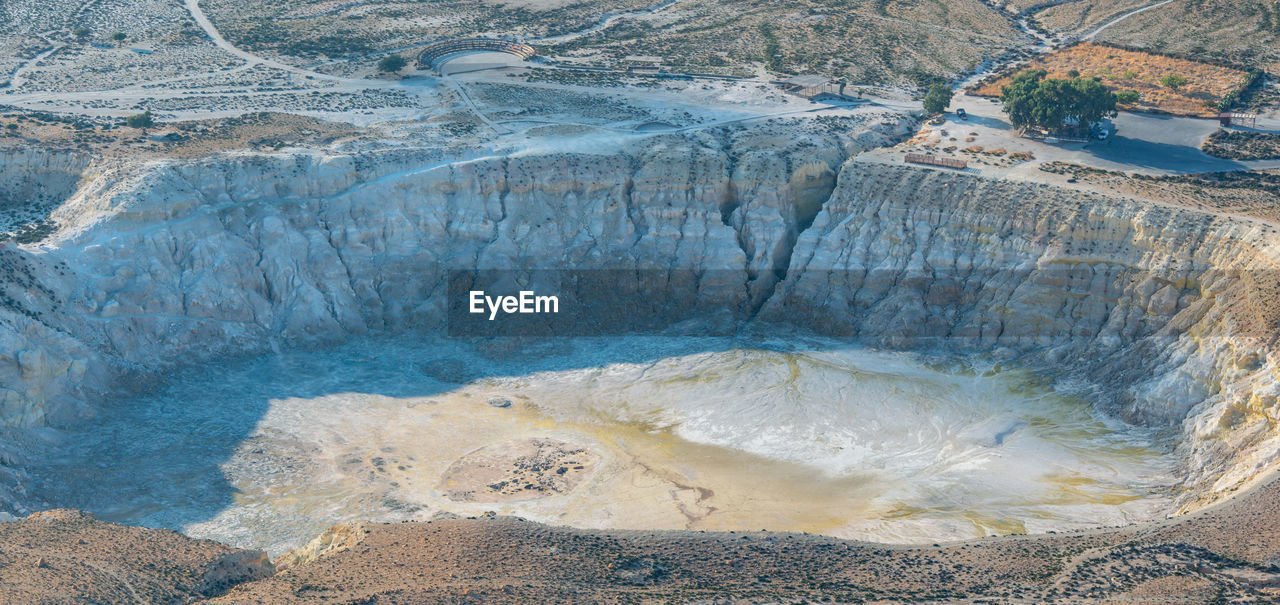 Volcanic crater stefanos in the lakki valley of the island nisyros greece