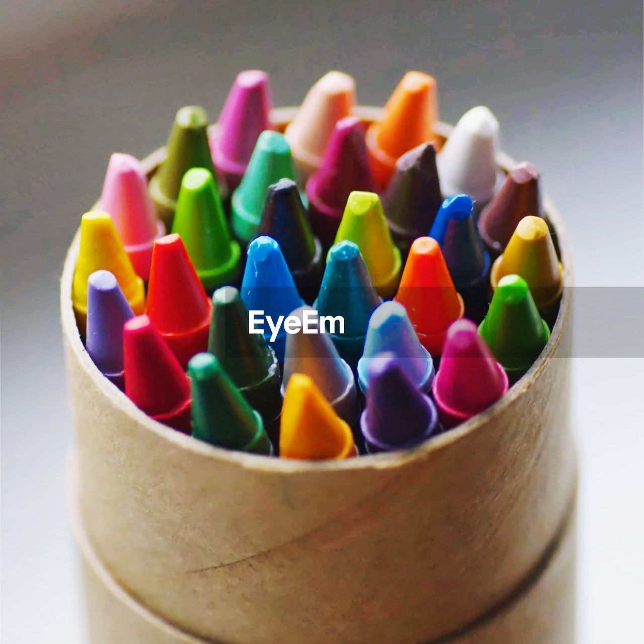 Close-up of multi colored crayons