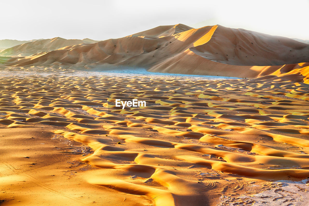 Scenic view of desert against sky