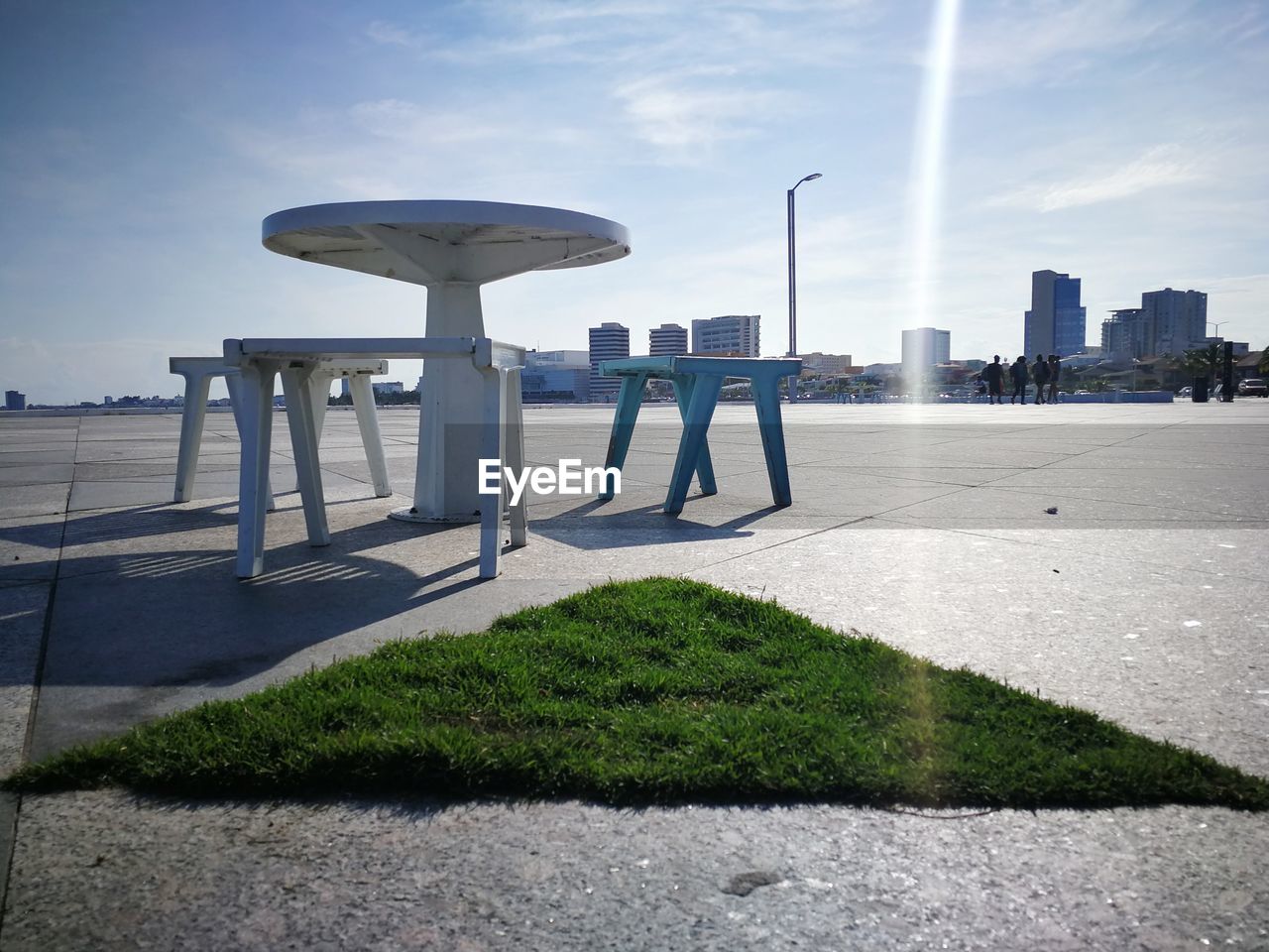 PEOPLE AT OBSERVATION POINT AGAINST SKY