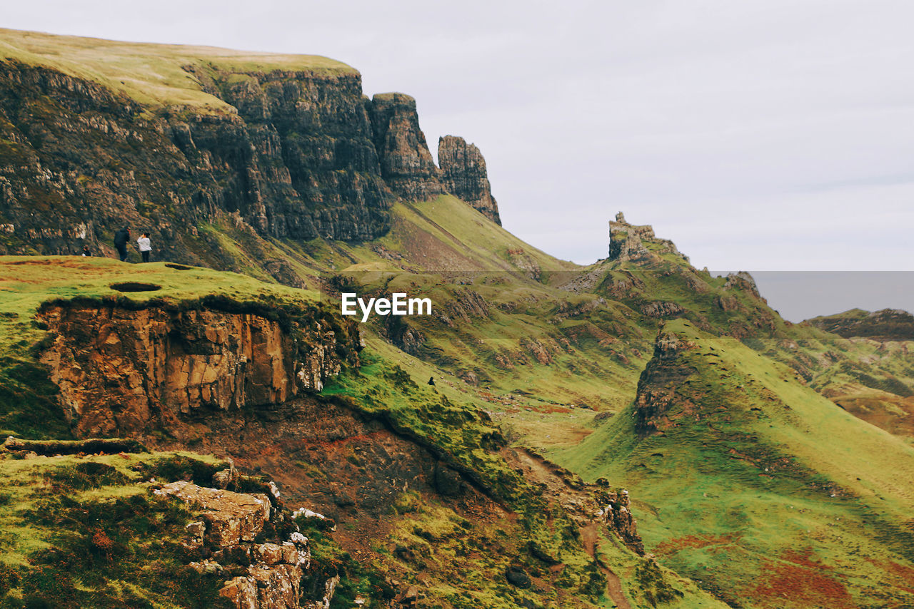 Scenic view of quiraing landscape against sky