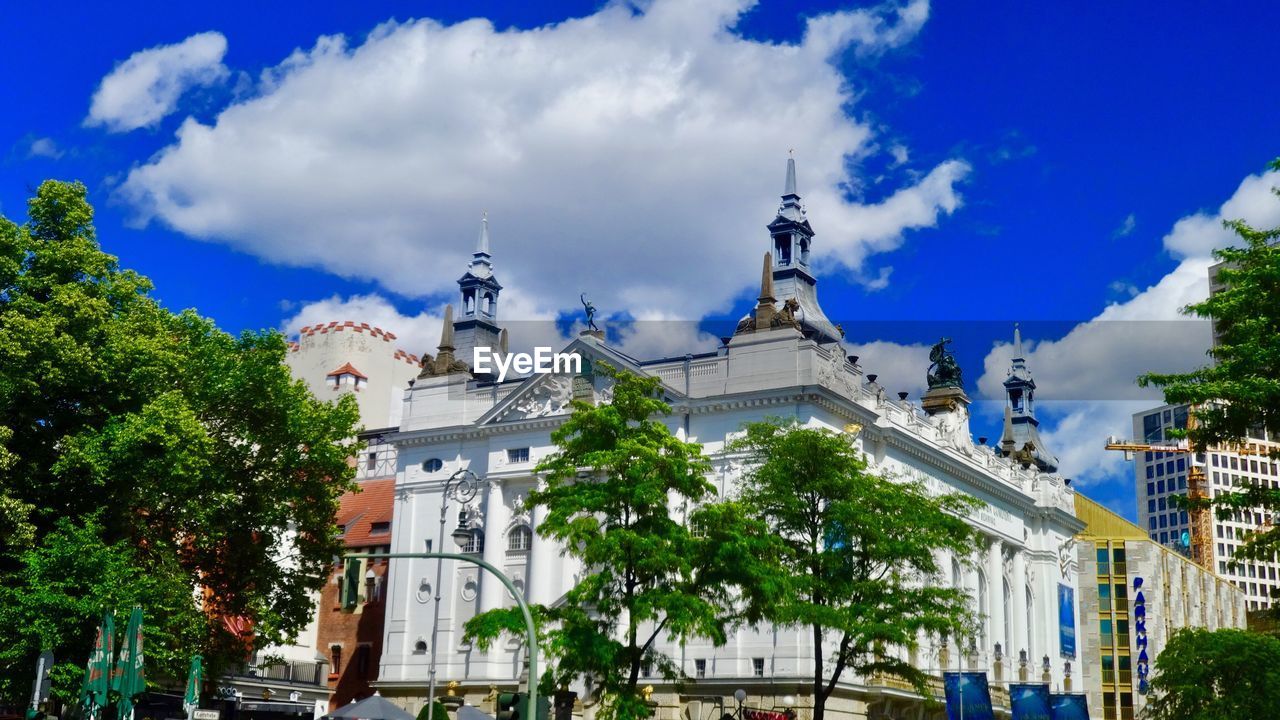 LOW ANGLE VIEW OF TEMPLE AGAINST CLOUDY SKY