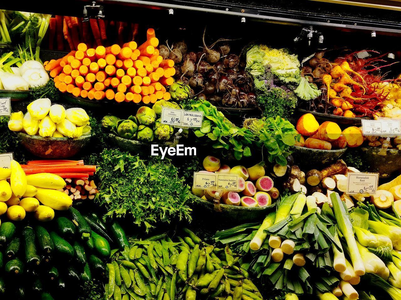 Vegetables for sale in market