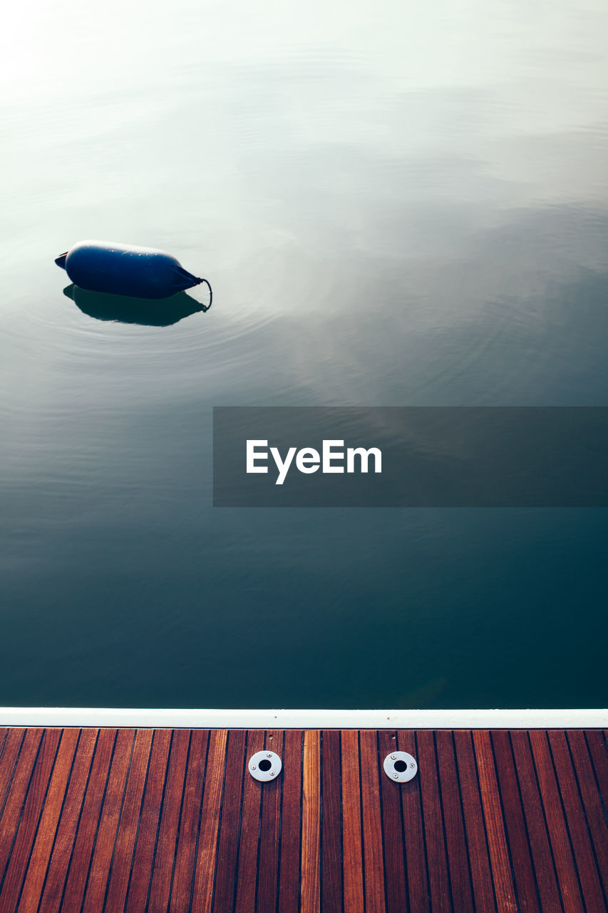 High angle view of boat in sea