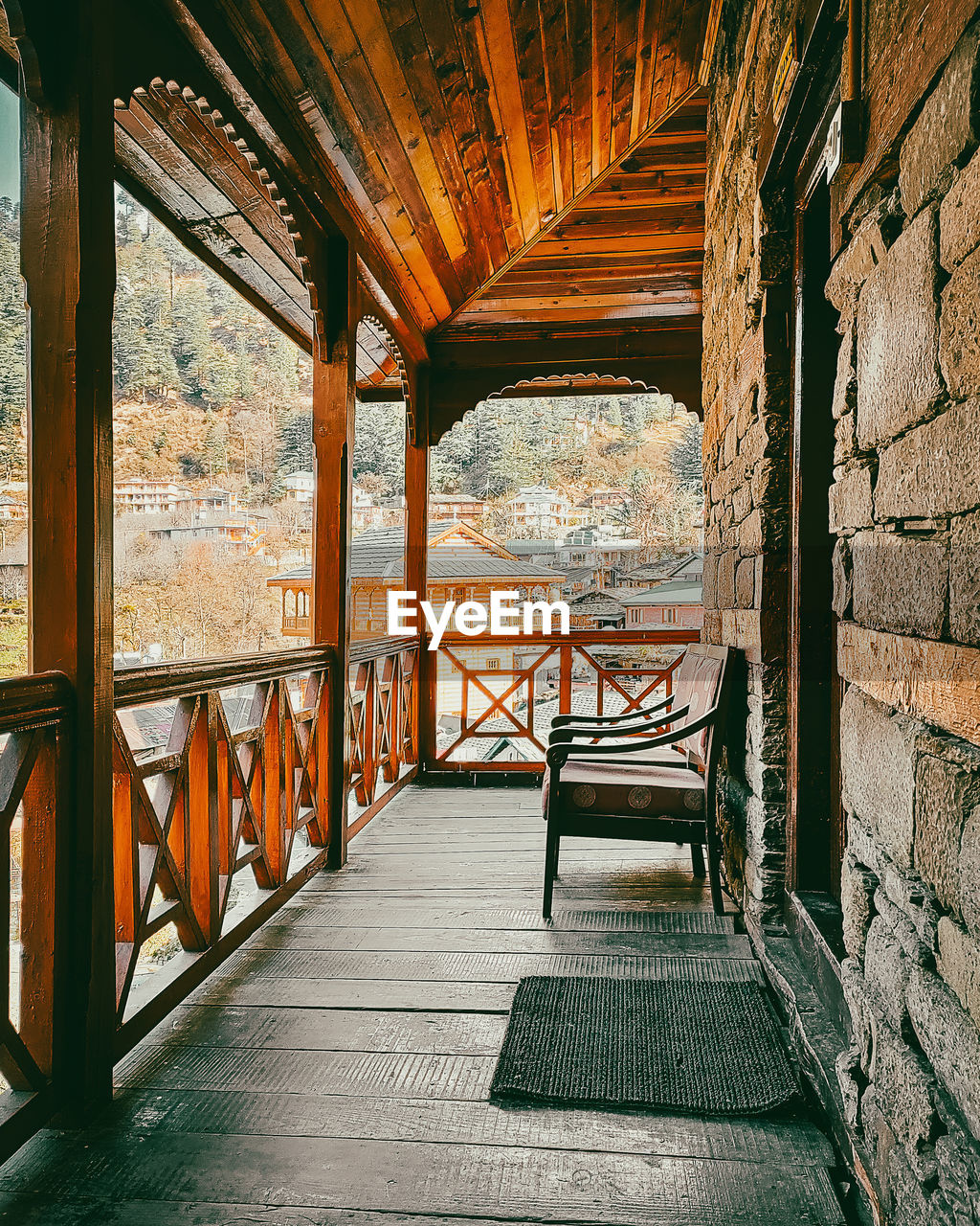 Stone castle balcony 