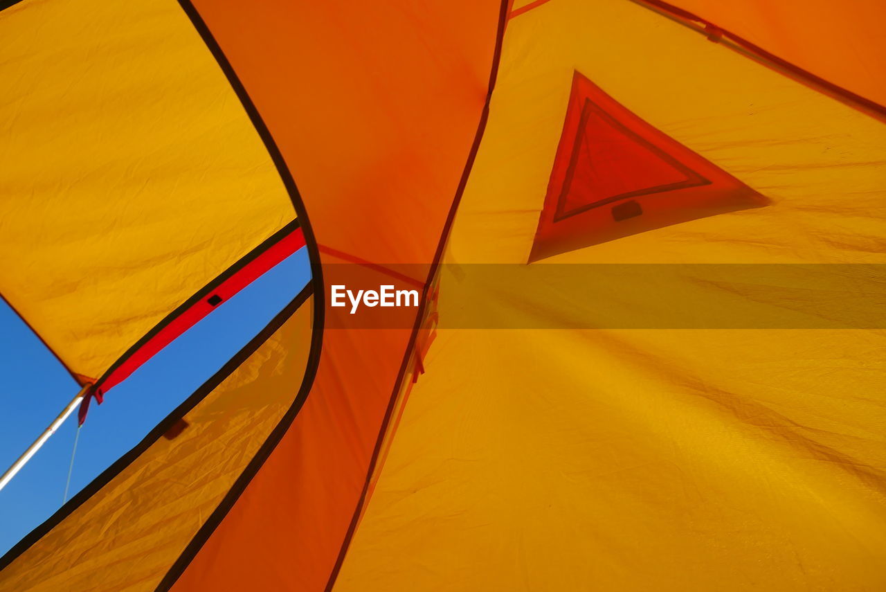 Close-up of tent