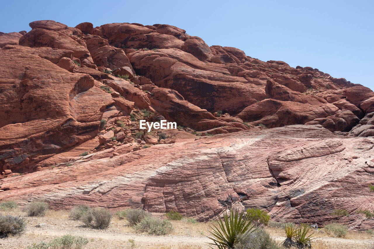 VIEW OF ROCK FORMATIONS IN CANYON