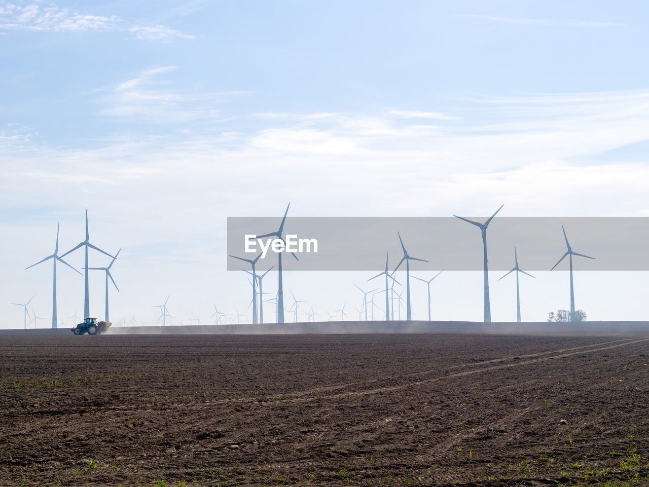 WIND TURBINES ON FIELD