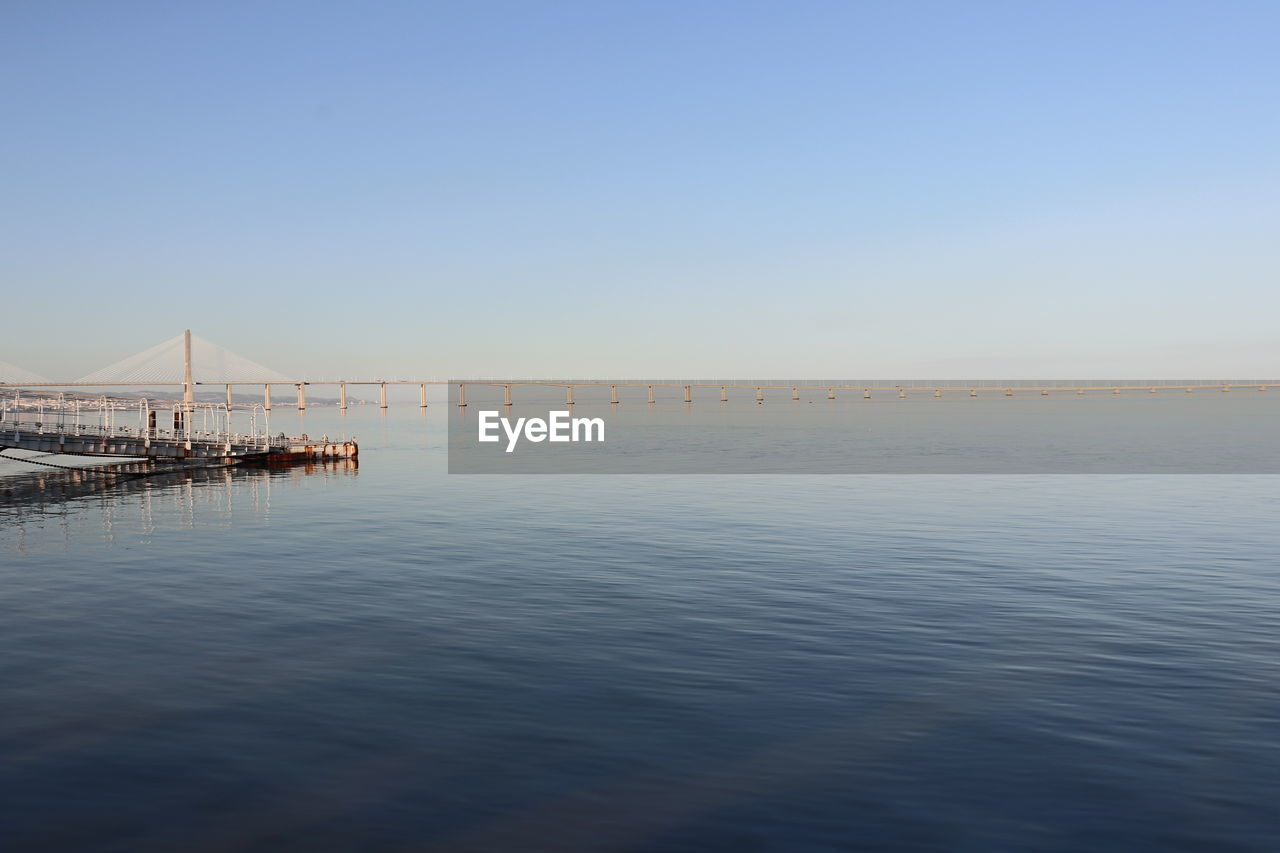 BRIDGE OVER SEA AGAINST SKY