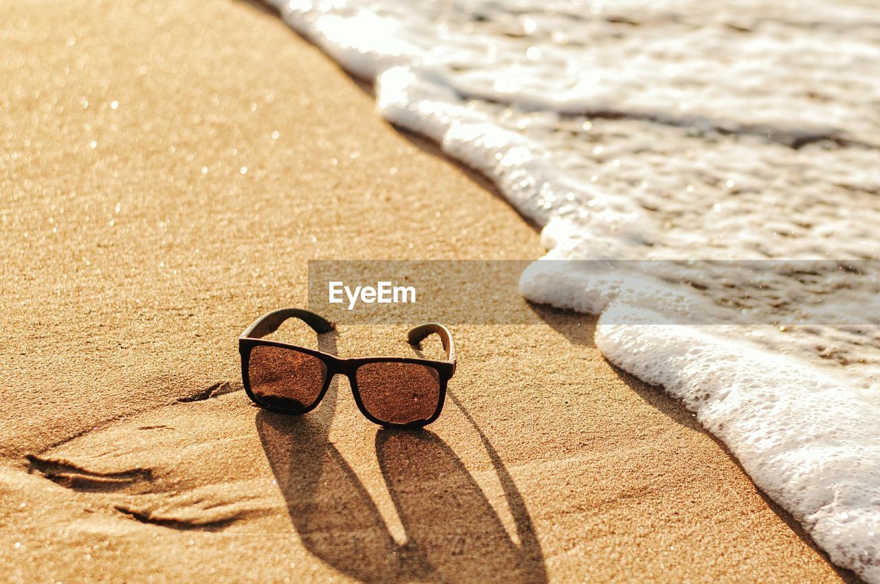 Sunglasses on beach