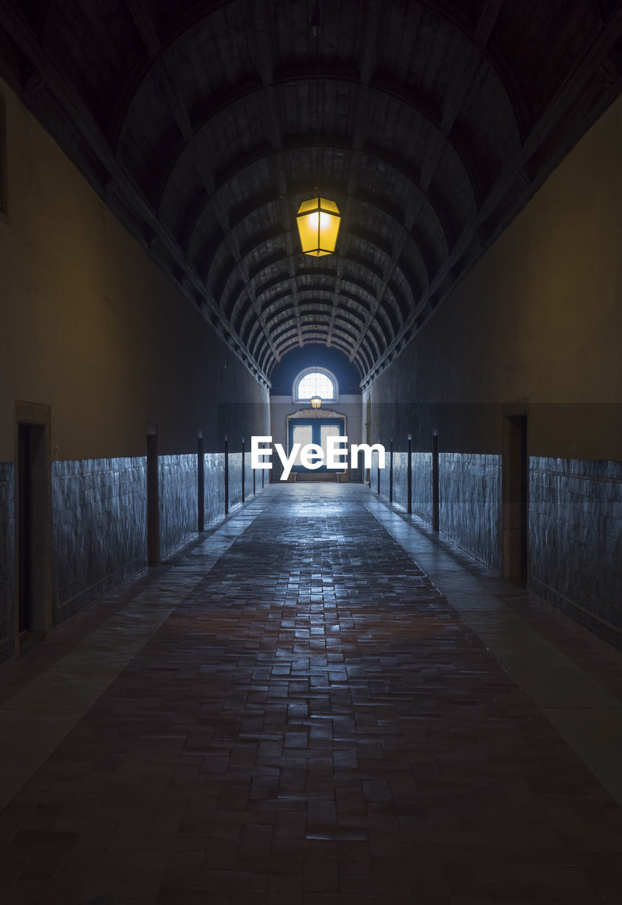 Empty corridor in building