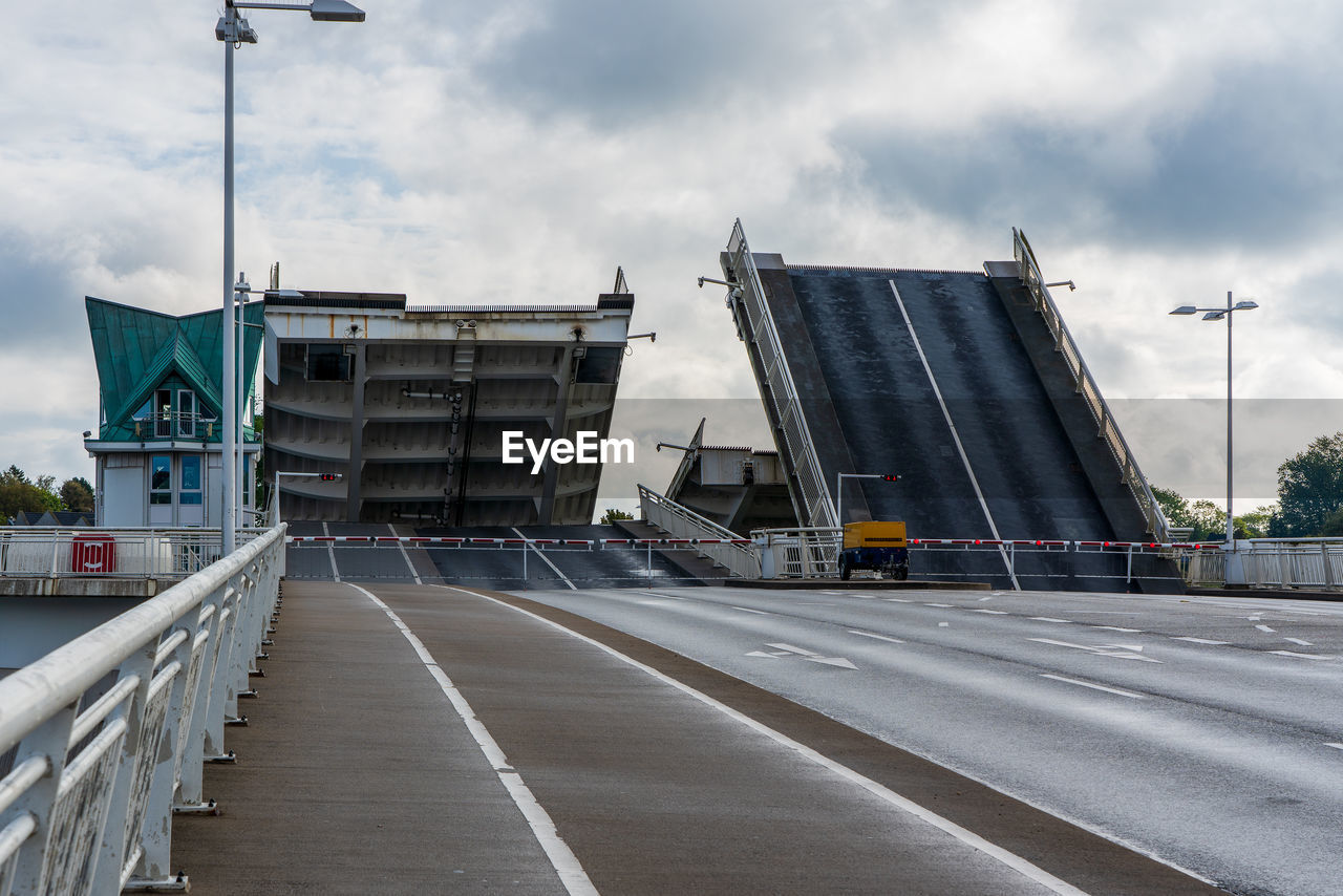 View of the schlei bridge in kappeln, germany.