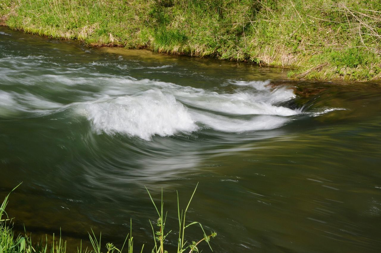 Close-up of river flowing