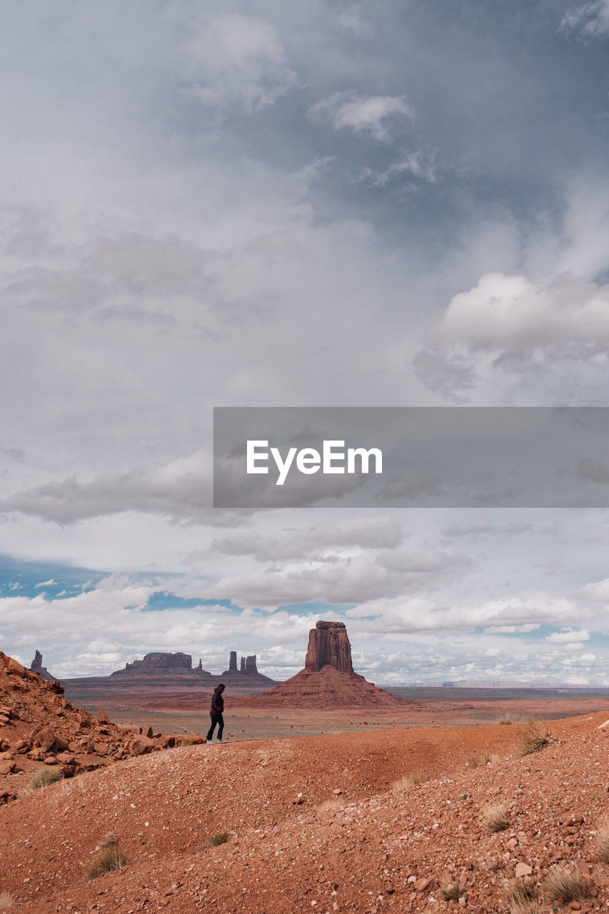 Scenic view of desert against sky