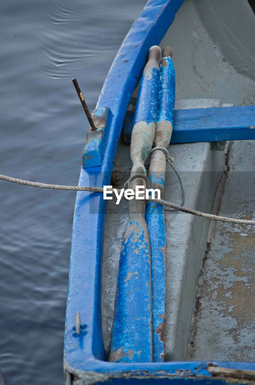 Close-up of rope on boat