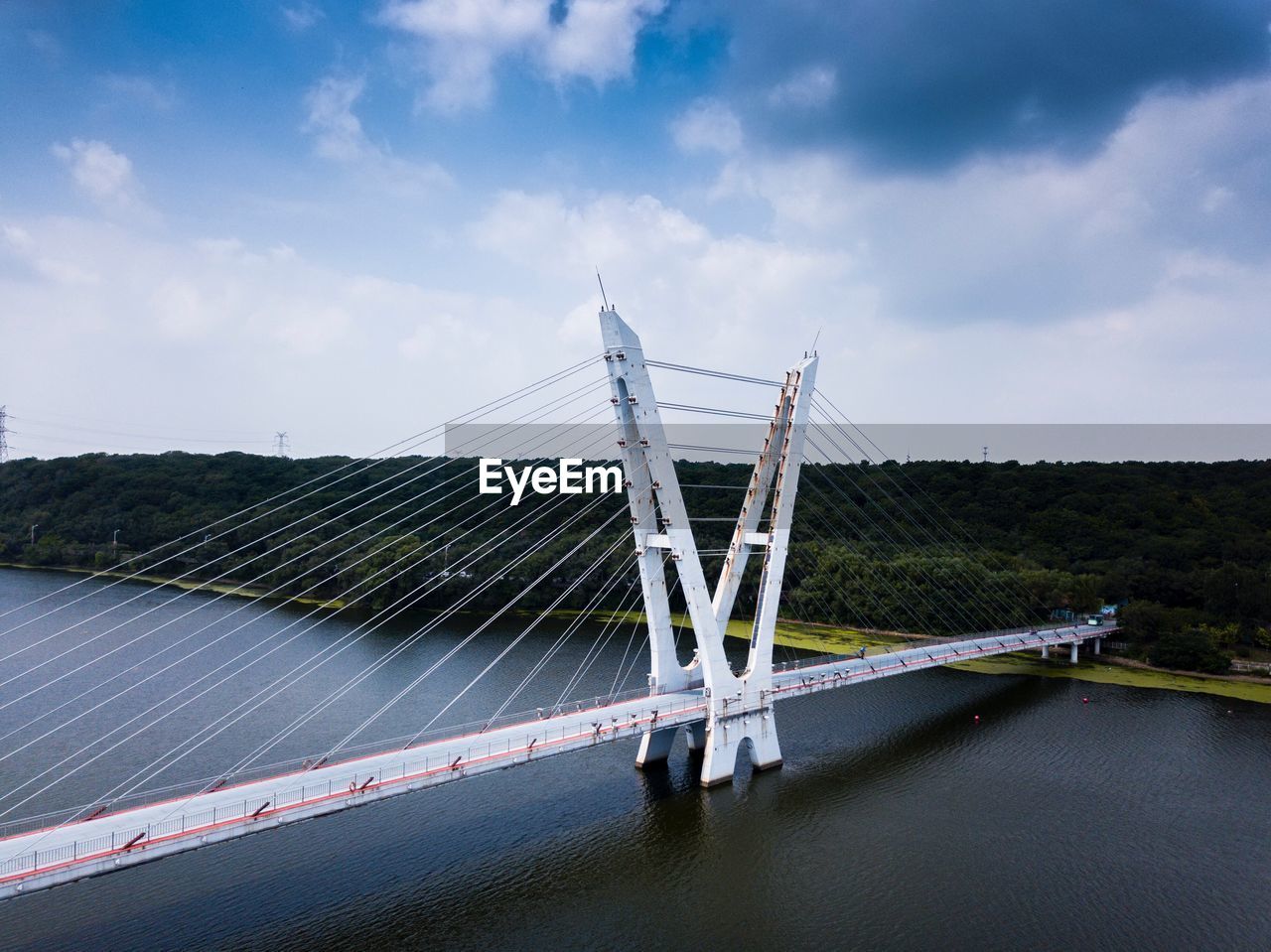 Bridge over water against sky